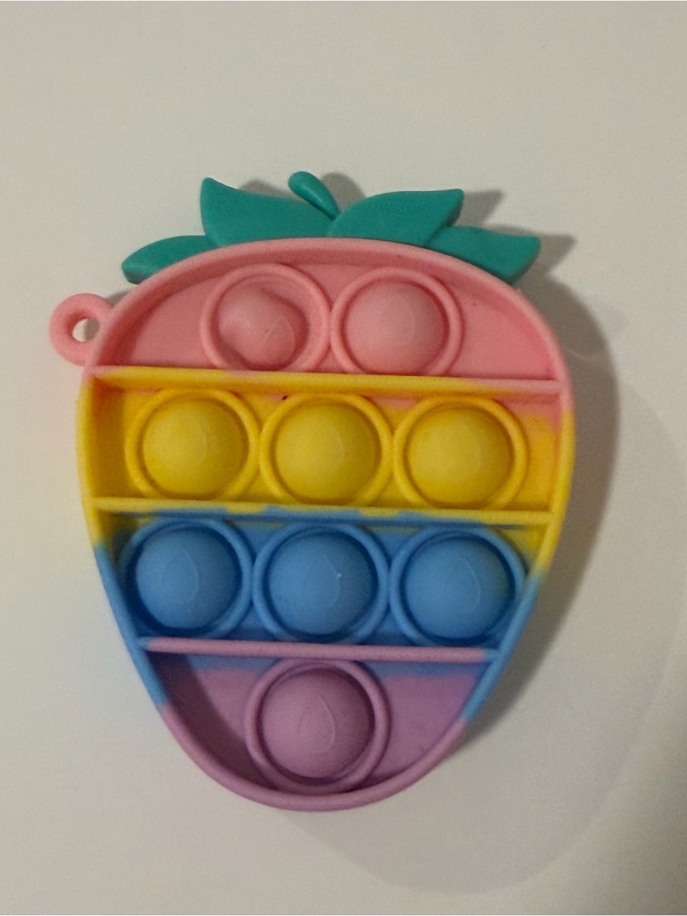 Multicolor Strawberry Silicone Pop Fidget Toy